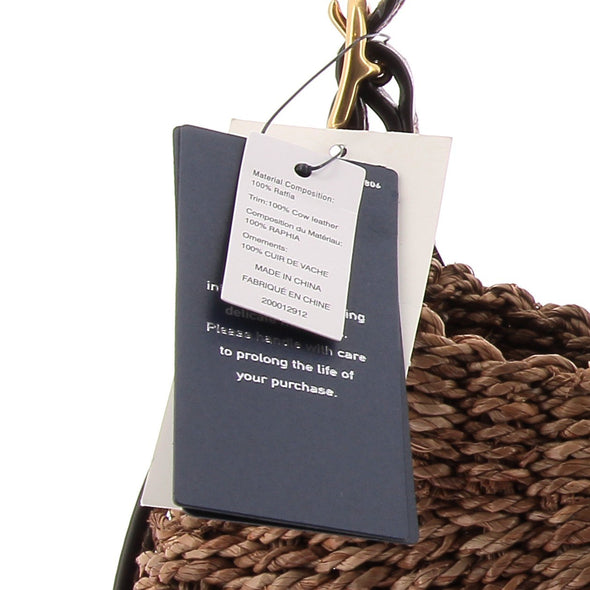 Petit sac "Shoulder Polo ID" en raphia