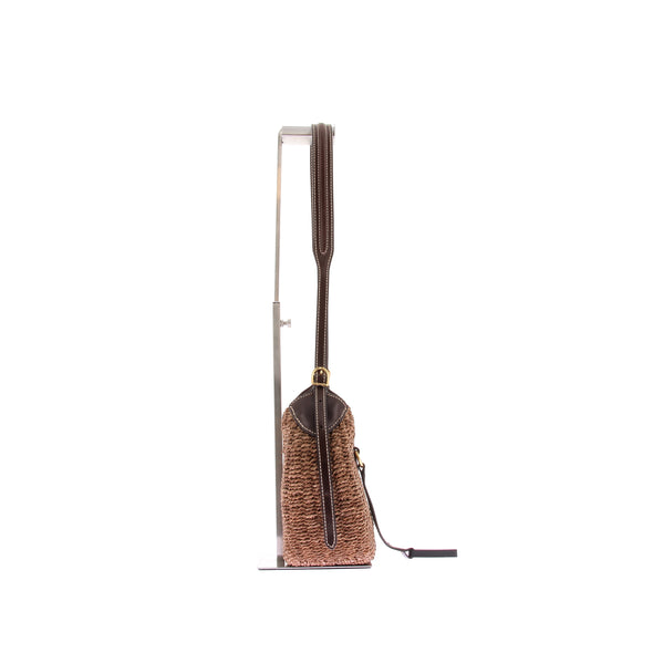 Petit sac "Shoulder Polo ID" en raphia