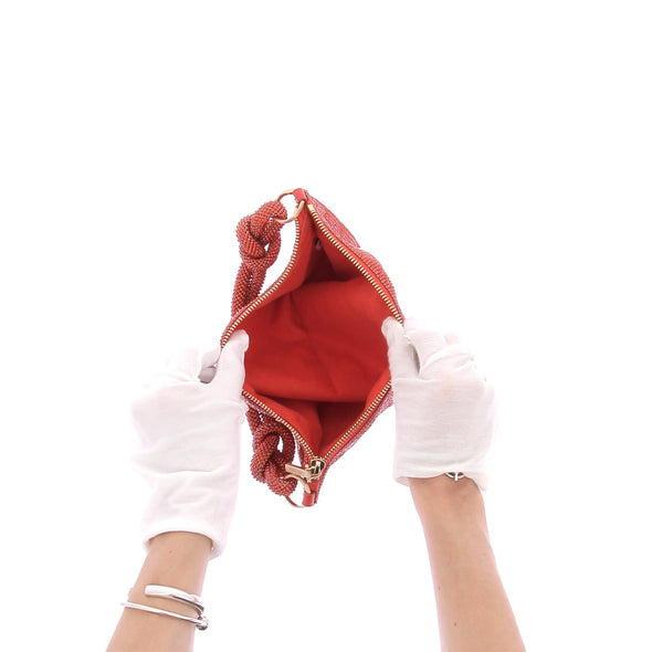 Sac à strass rouge "Hera Nano"