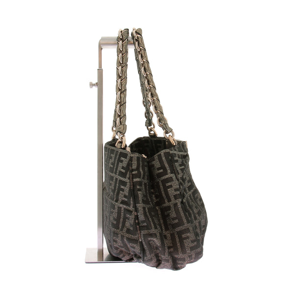 Sac à main en toile monogrammé