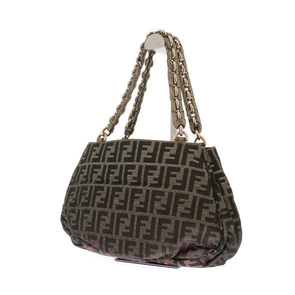 Sac à main en toile monogrammé