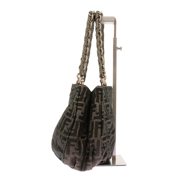 Sac à main en toile monogrammé