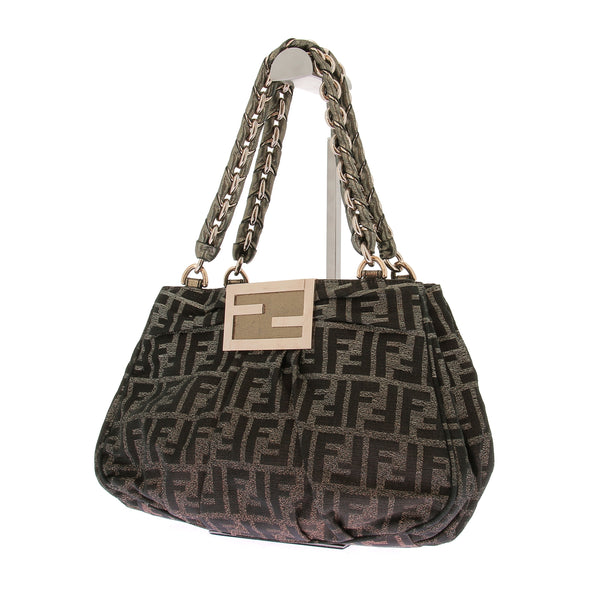 Sac à main en toile monogrammé