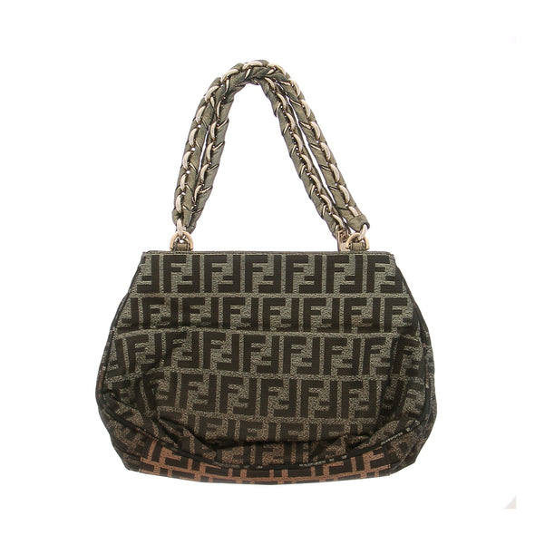 Sac à main en toile monogrammé