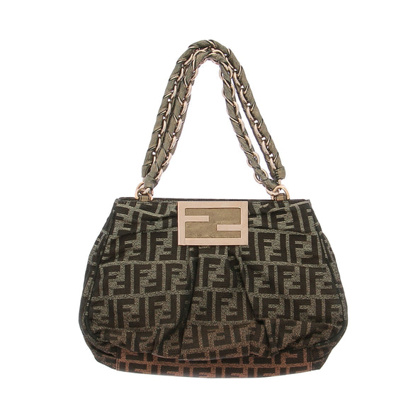 Sac à main en toile monogrammé