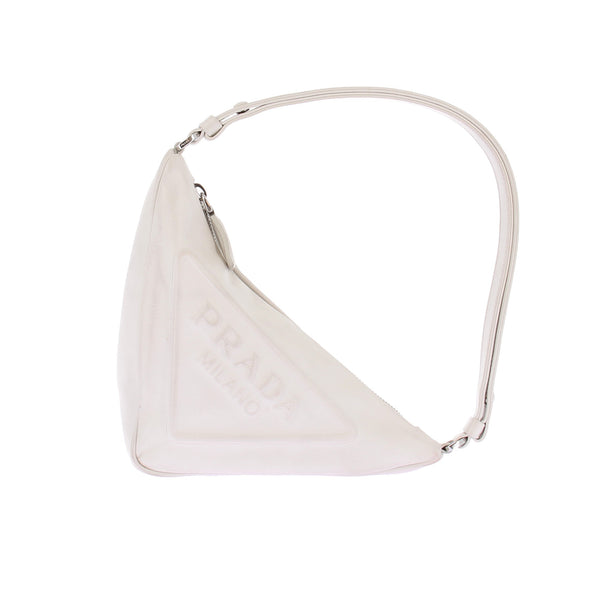 Sac à main en cuir triangulaire