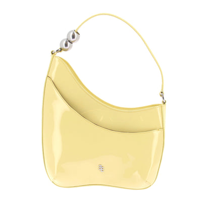 Sac à main "Arya" en cuir vernis jaune