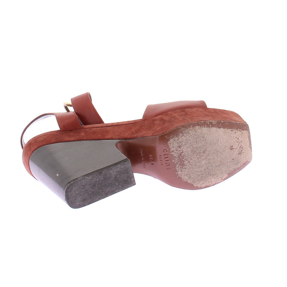 Sandales compensées rouges