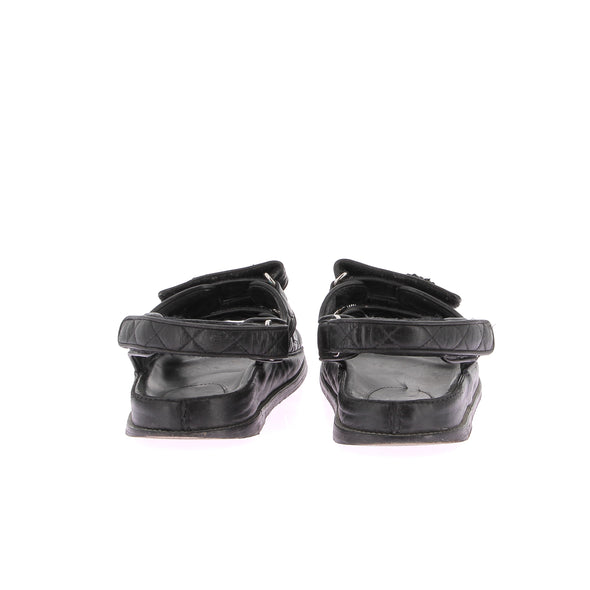 Sandales "Dad Sandals" en cuir noir