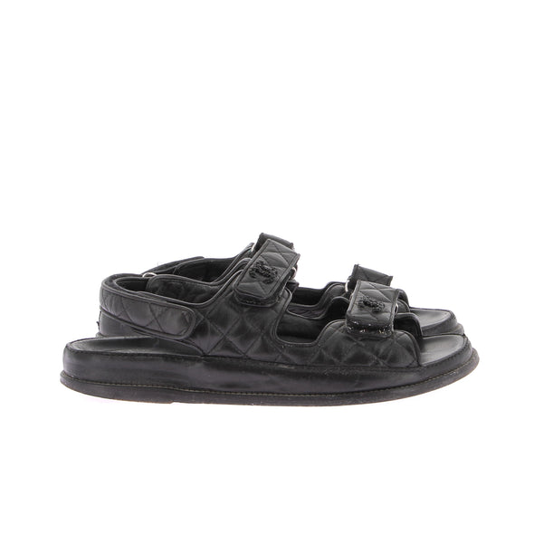 Sandales "Dad Sandals" en cuir noir