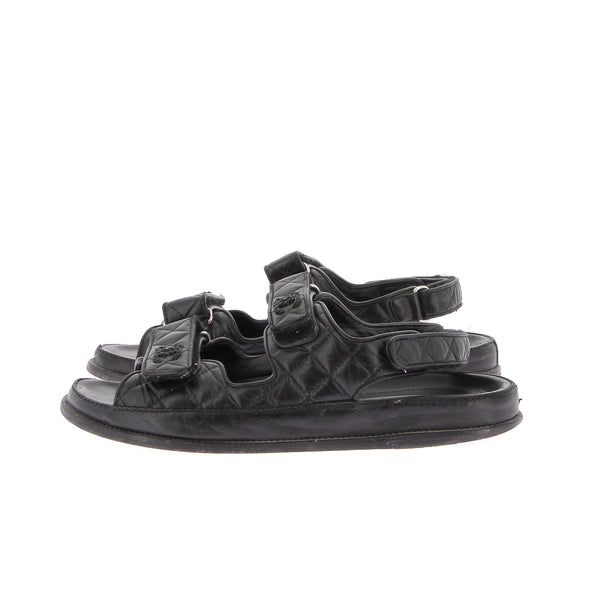 Sandales "Dad Sandals" en cuir noir