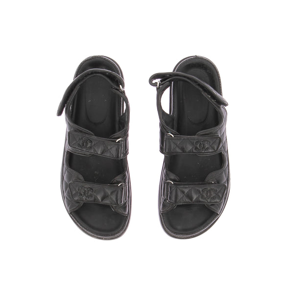 Sandales "Dad Sandals" en cuir noir