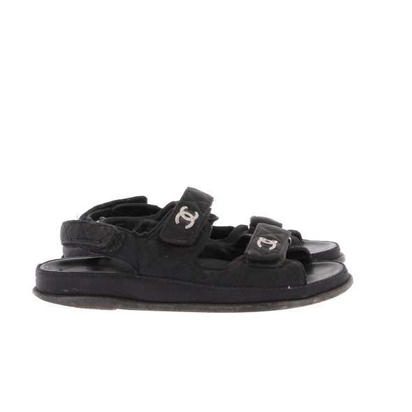 Sandales "Dad Sandals" en toile noire