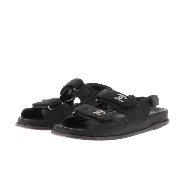 Sandales "Dad Sandals" en toile noire