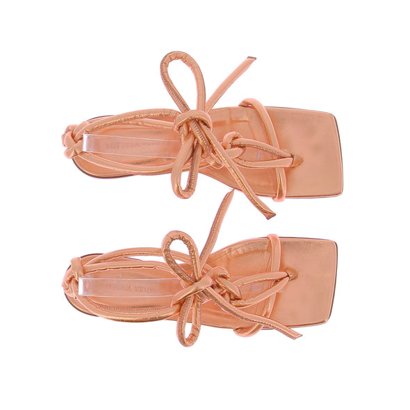 Sandales "Knot" en cuir rose gold