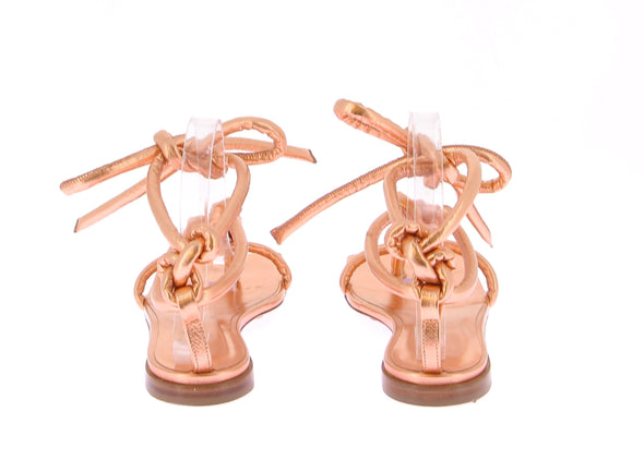 Sandales "Knot" en cuir rose gold