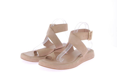 Sandales en daim taupe "Roxanne"