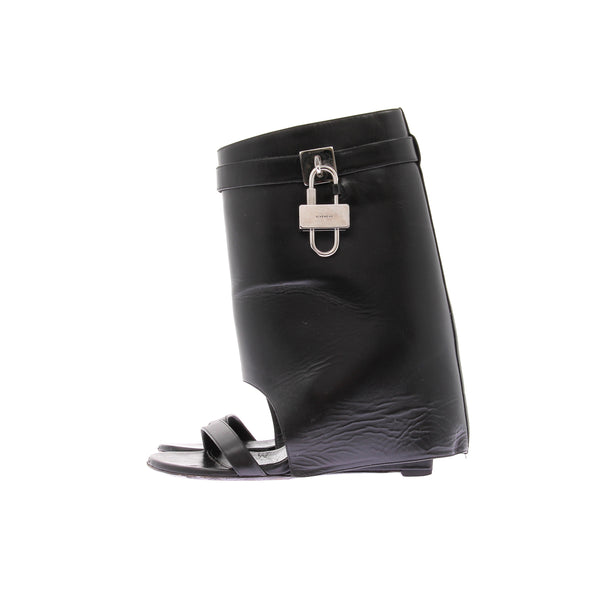 Sandales noires "Shark Lock"