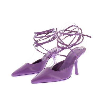 Sandales à talons violettes