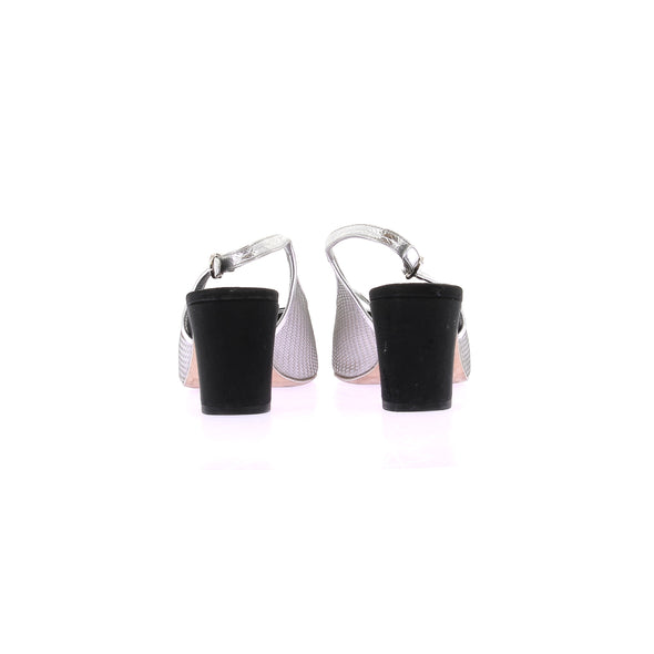 Sandales Slingback argentées