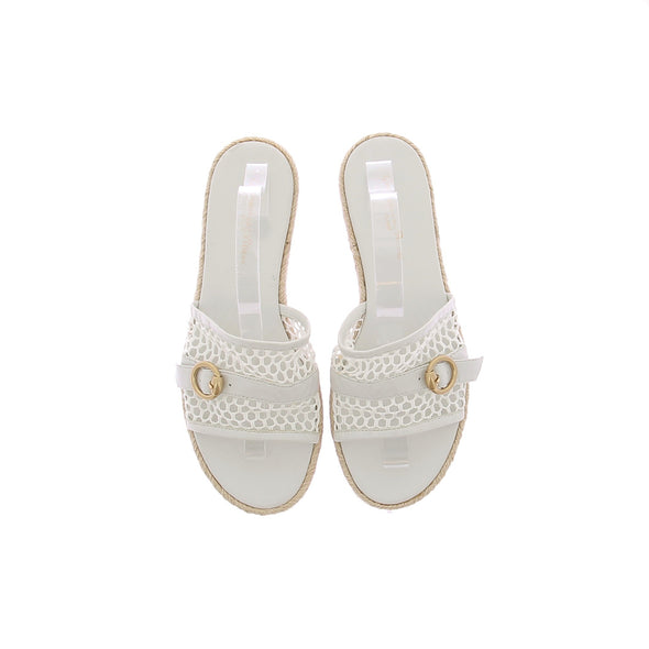 Mules espadrilles blanches