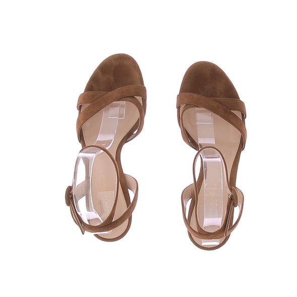 Sandales à talons en daim