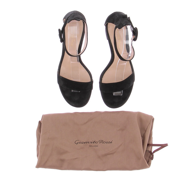 Sandales à talons en daim