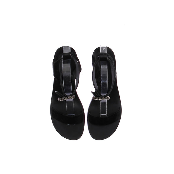 Sandales à talons en daim