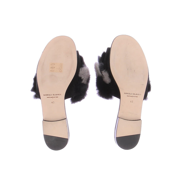 Sandales en fourrure