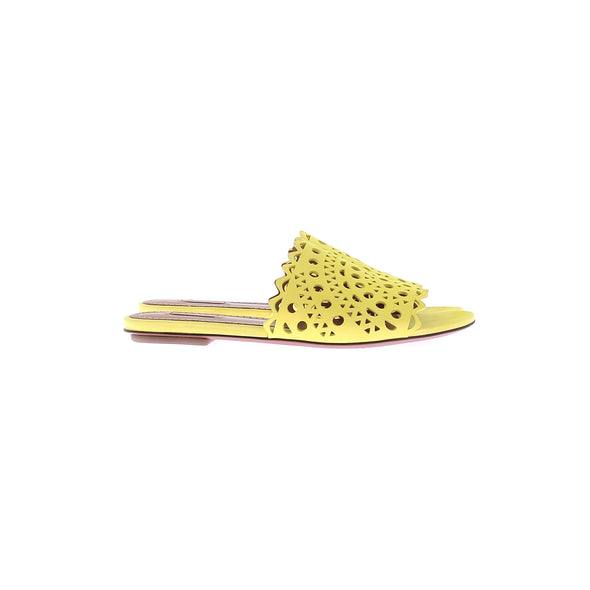Sandales ajourées jaunes