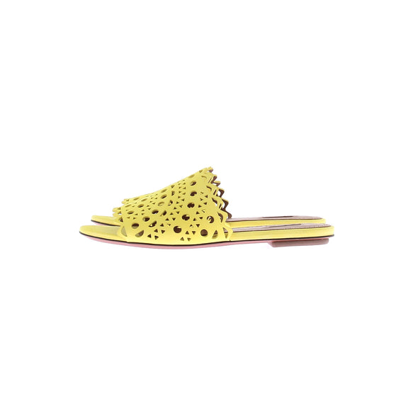 Sandales ajourées jaunes