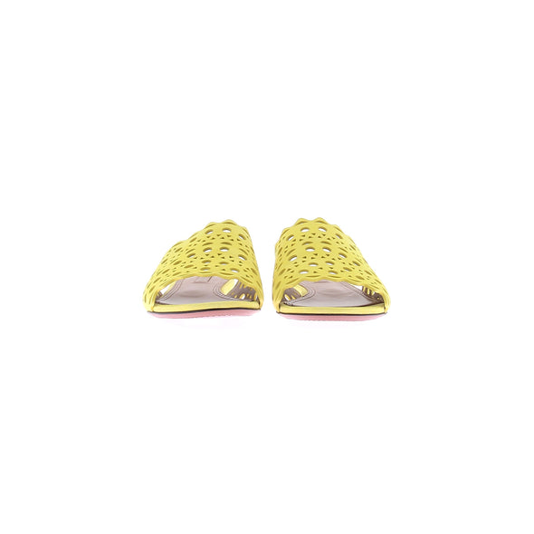 Sandales ajourées jaunes