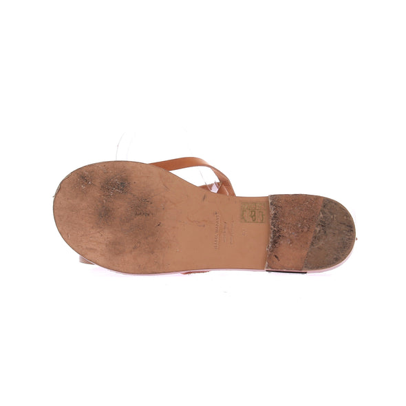 Sandales en cuir marrons