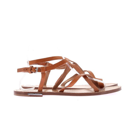 Sandales en cuir marrons