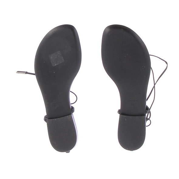 Sandales en cuir et perles