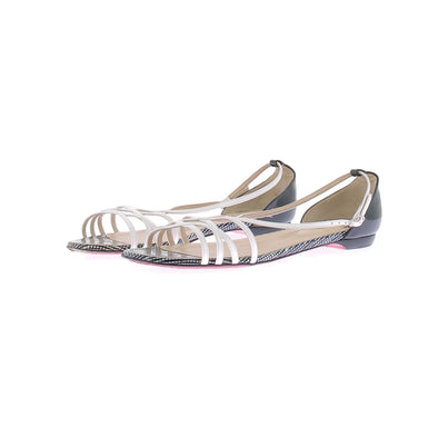 Sandales en cuir verni