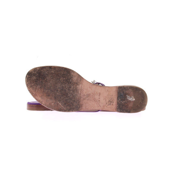 Sandales violettes à strass