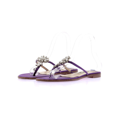 Sandales violettes à strass