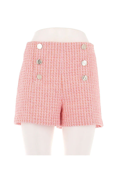 Short en tweed rose
