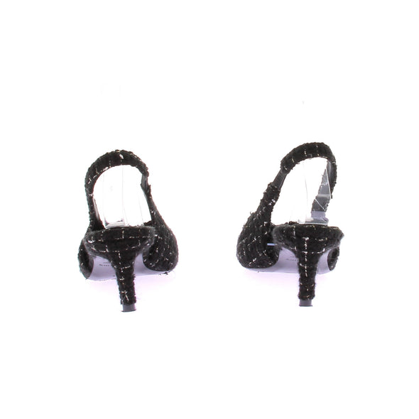 Slingback en tweed