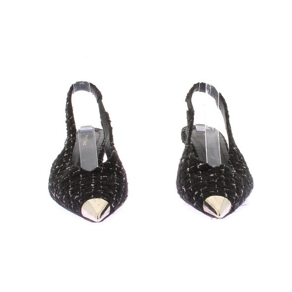 Slingback en tweed