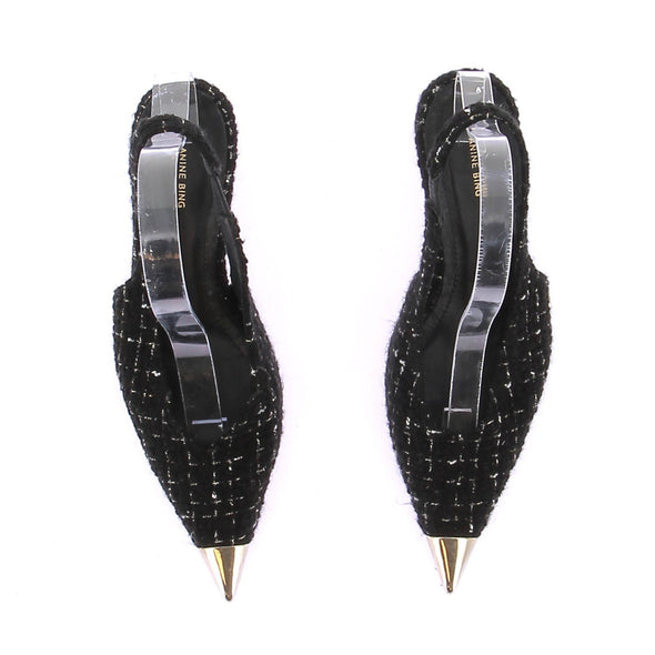 Slingback en tweed