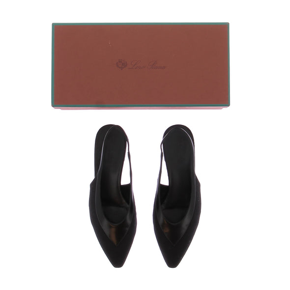 Slingback noires "Rebecca"