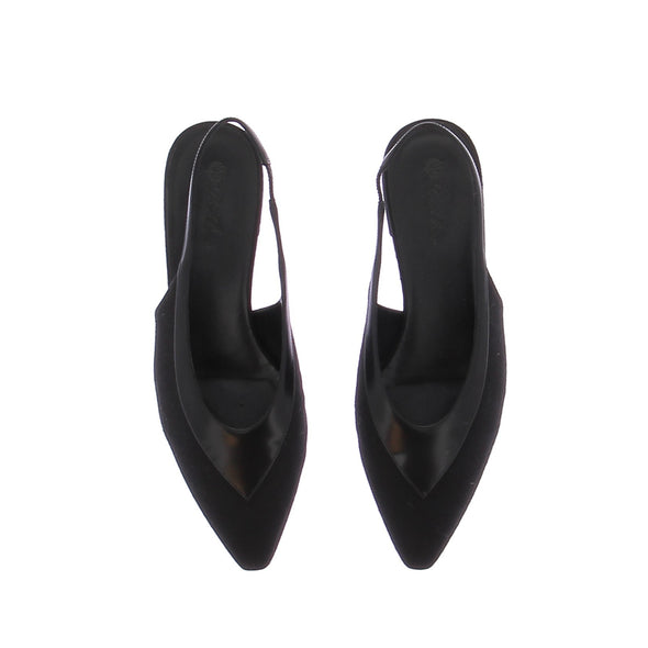 Slingback noires "Rebecca"