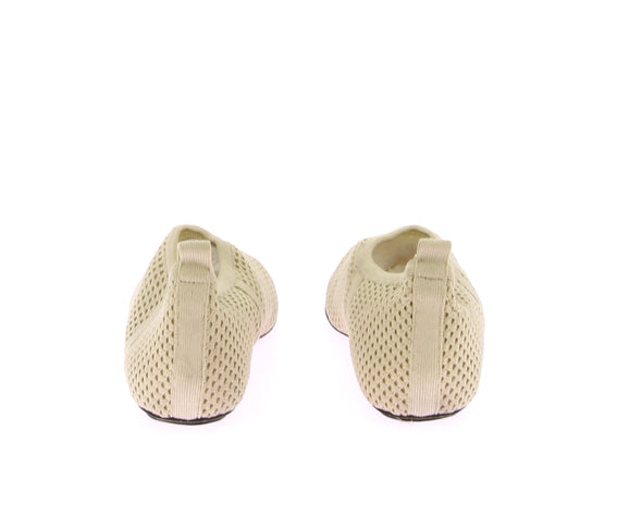 Mocassins "Bujum" en maille beige