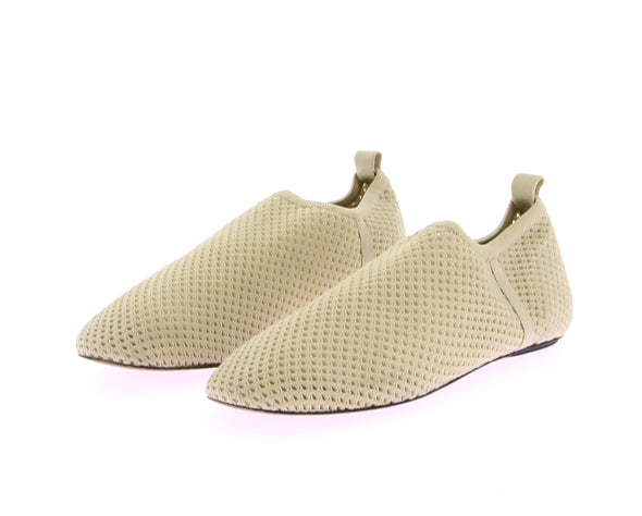 Mocassins "Bujum" en maille beige