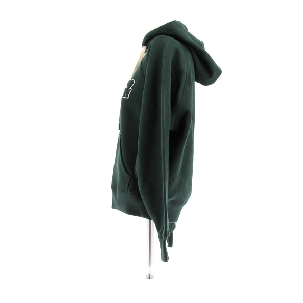 Sweatshirt vert à capuche