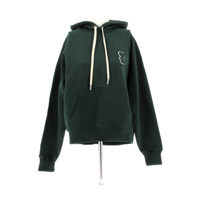 Sweatshirt vert à capuche