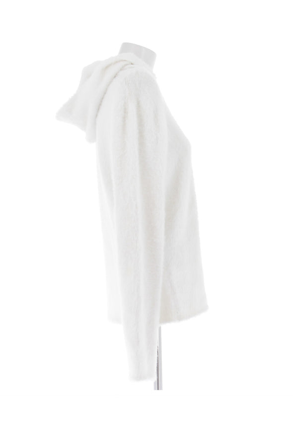Sweat à capuche blanc