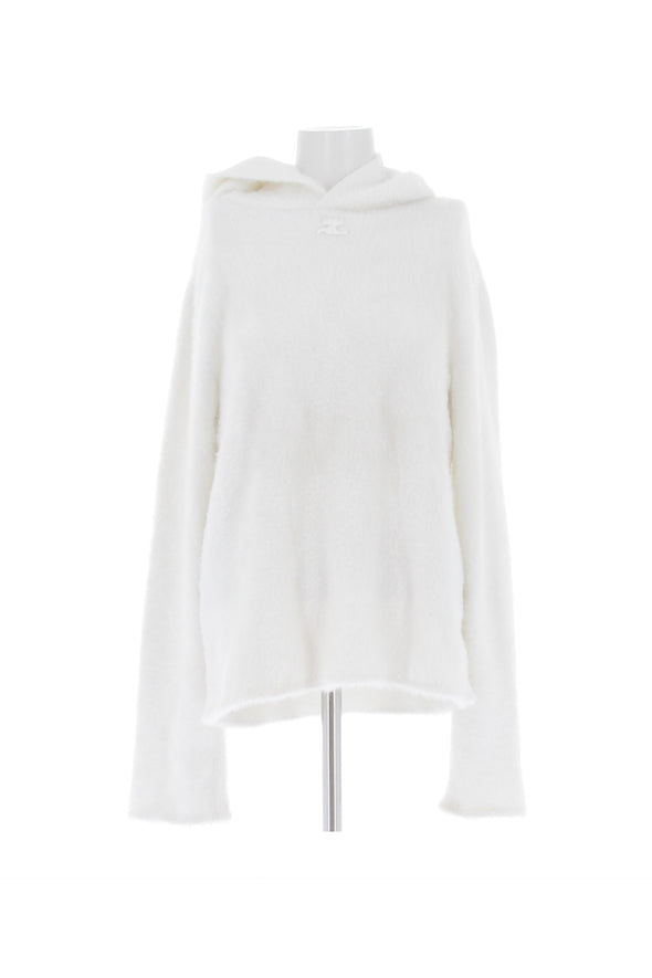 Sweat à capuche blanc